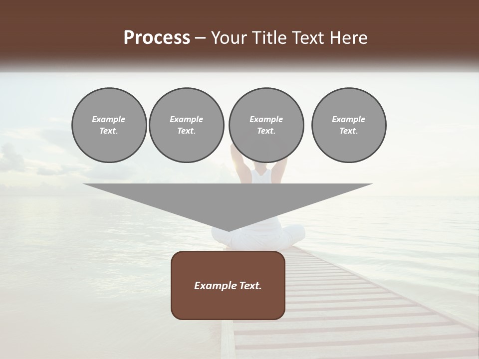 A Woman Sitting On A Dock Doing Yoga PowerPoint Template