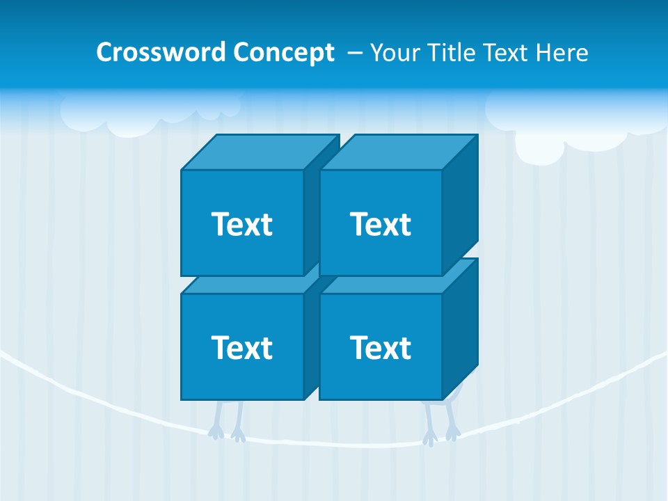Two Birds Sitting On A Wire With A Speech Bubble PowerPoint Template