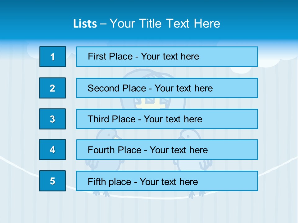 Two Birds Sitting On A Wire With A Speech Bubble PowerPoint Template
