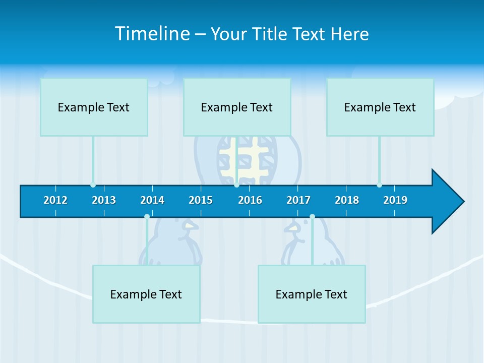 Two Birds Sitting On A Wire With A Speech Bubble PowerPoint Template