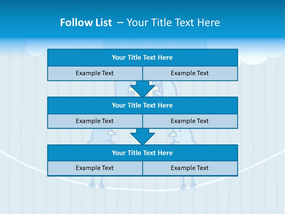 Two Birds Sitting On A Wire With A Speech Bubble PowerPoint Template