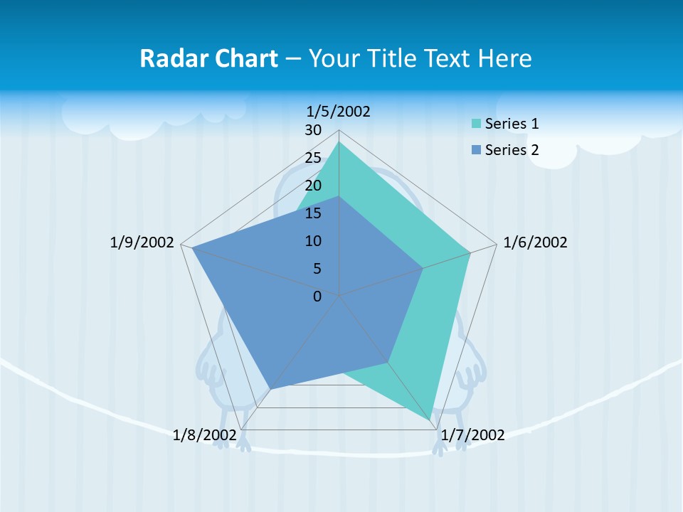 Two Birds Sitting On A Wire With A Speech Bubble PowerPoint Template