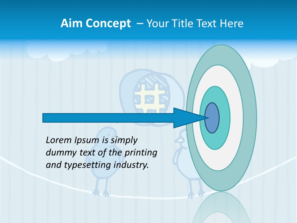 Two Birds Sitting On A Wire With A Speech Bubble PowerPoint Template