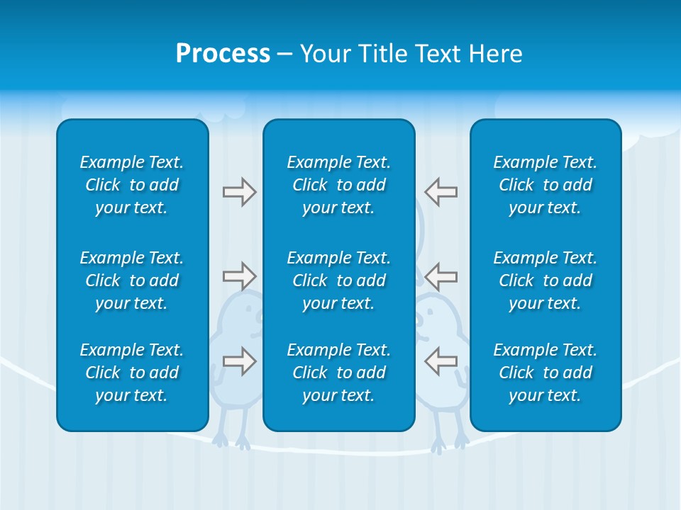 Two Birds Sitting On A Wire With A Speech Bubble PowerPoint Template