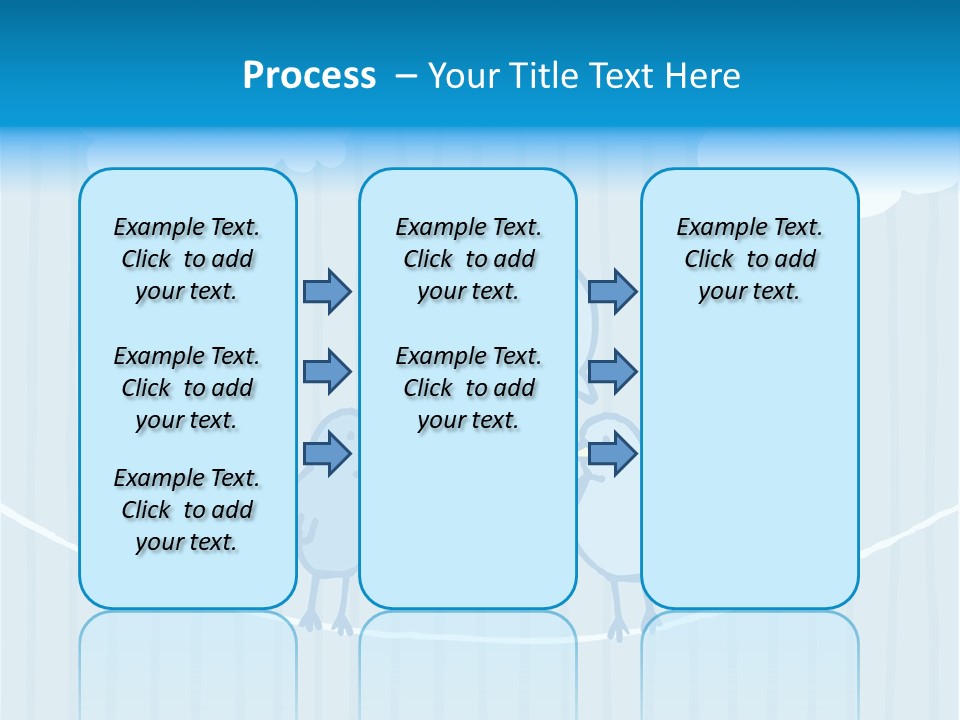 Two Birds Sitting On A Wire With A Speech Bubble PowerPoint Template