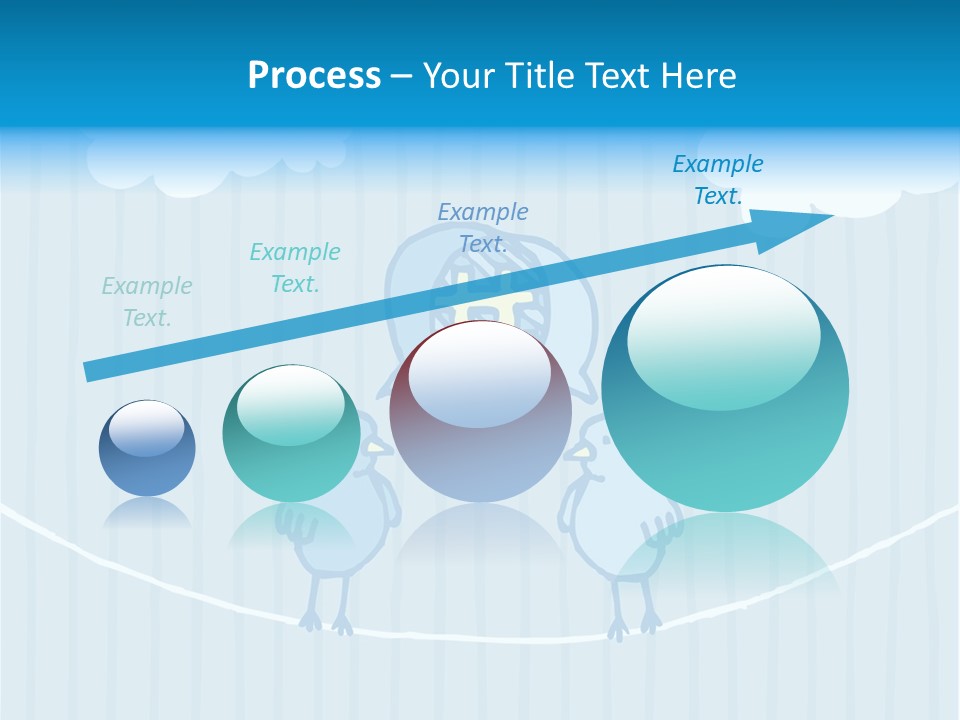 Two Birds Sitting On A Wire With A Speech Bubble PowerPoint Template