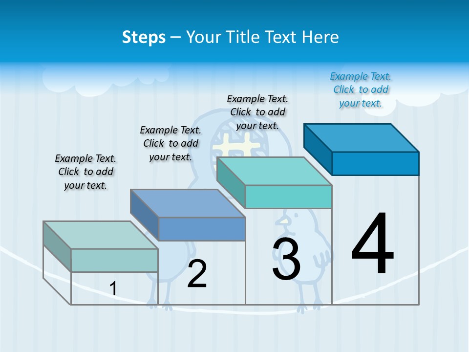 Two Birds Sitting On A Wire With A Speech Bubble PowerPoint Template