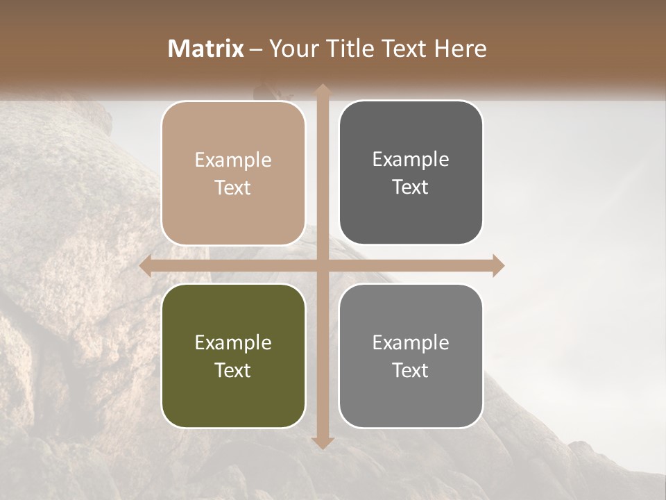 A Man In A Suit Standing On A Rock PowerPoint Template