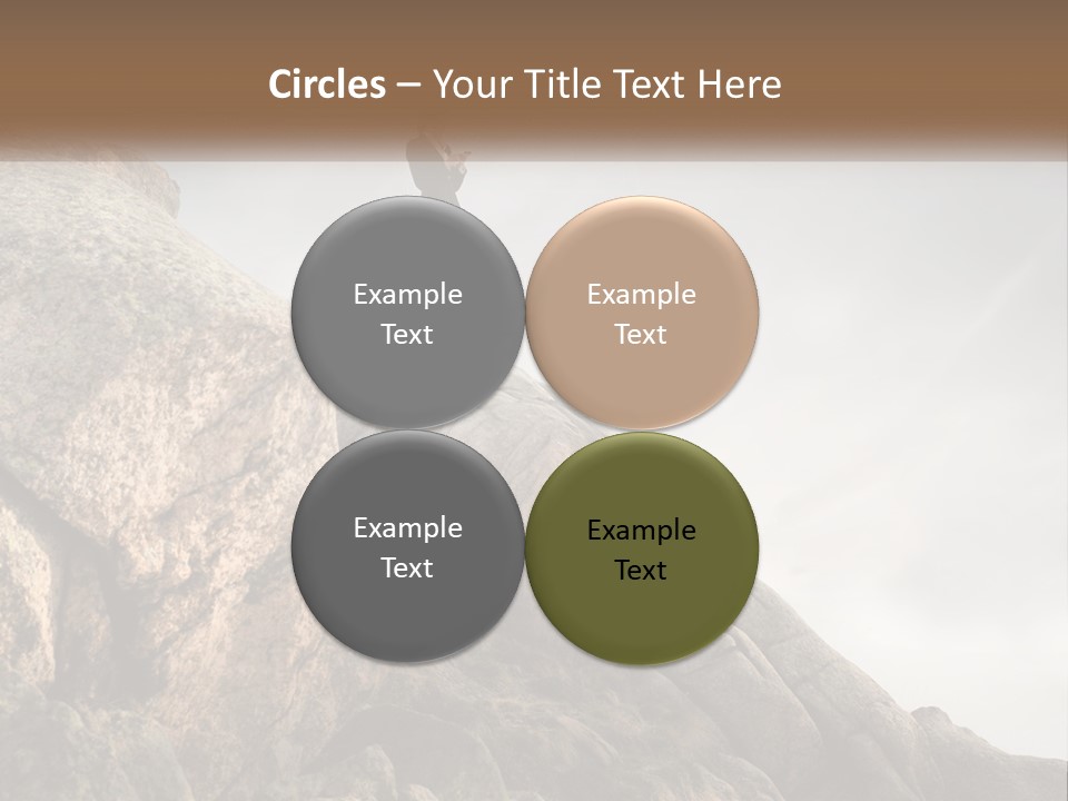 A Man In A Suit Standing On A Rock PowerPoint Template