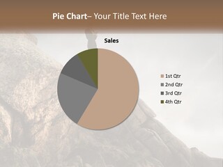 A Man In A Suit Standing On A Rock PowerPoint Template