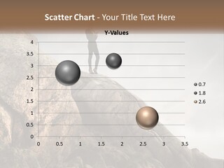 A Man In A Suit Standing On A Rock PowerPoint Template