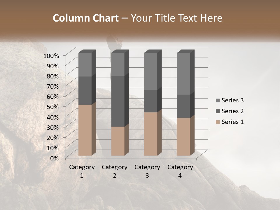 A Man In A Suit Standing On A Rock PowerPoint Template