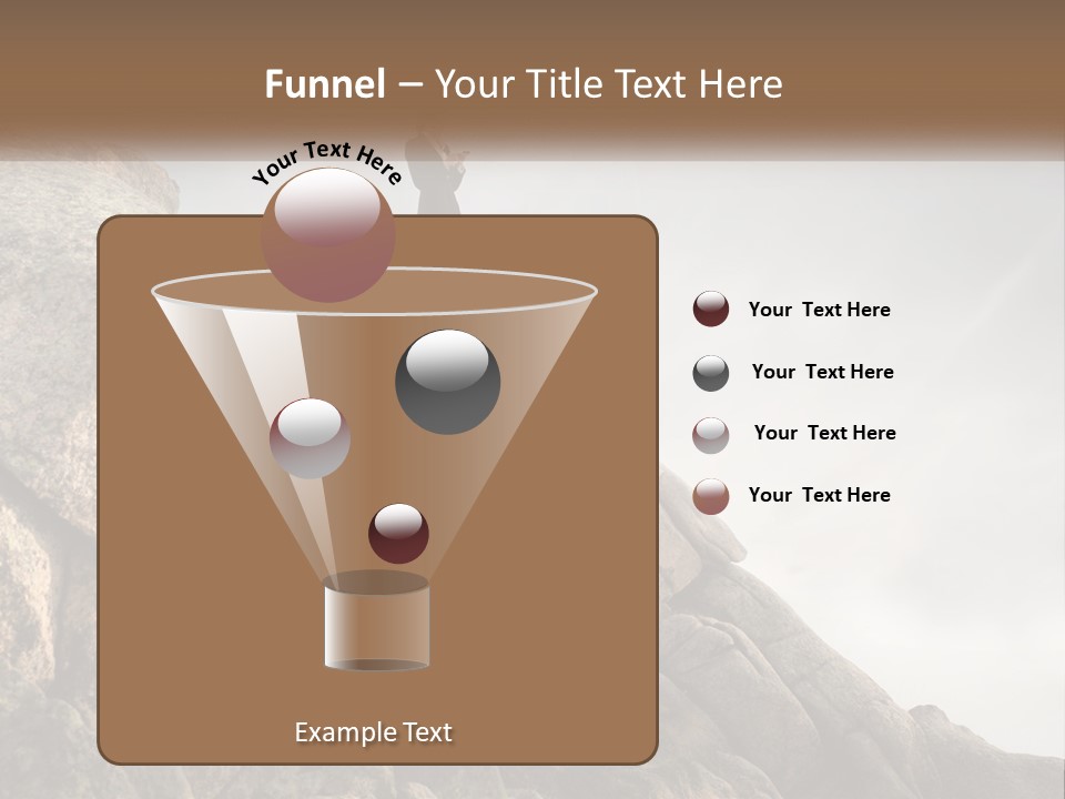 A Man In A Suit Standing On A Rock PowerPoint Template