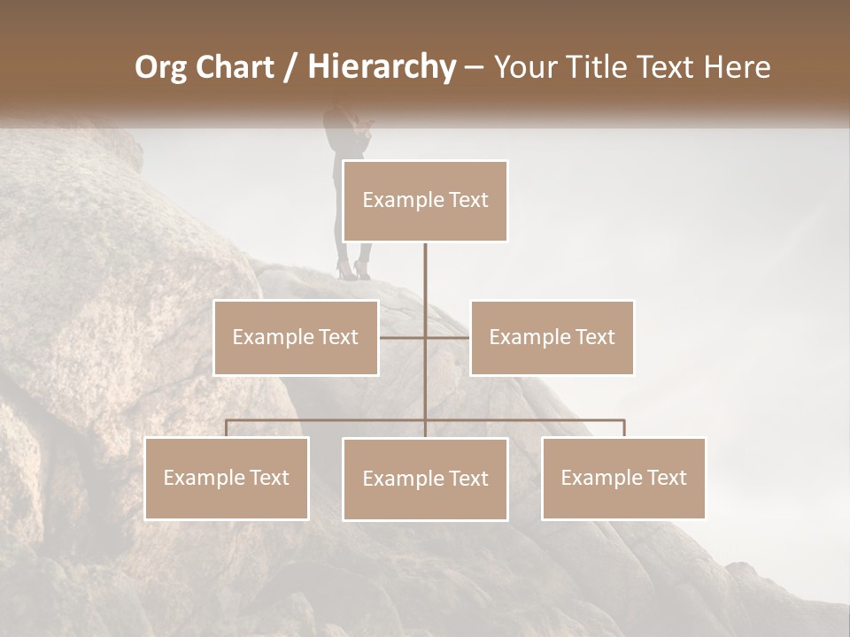 A Man In A Suit Standing On A Rock PowerPoint Template