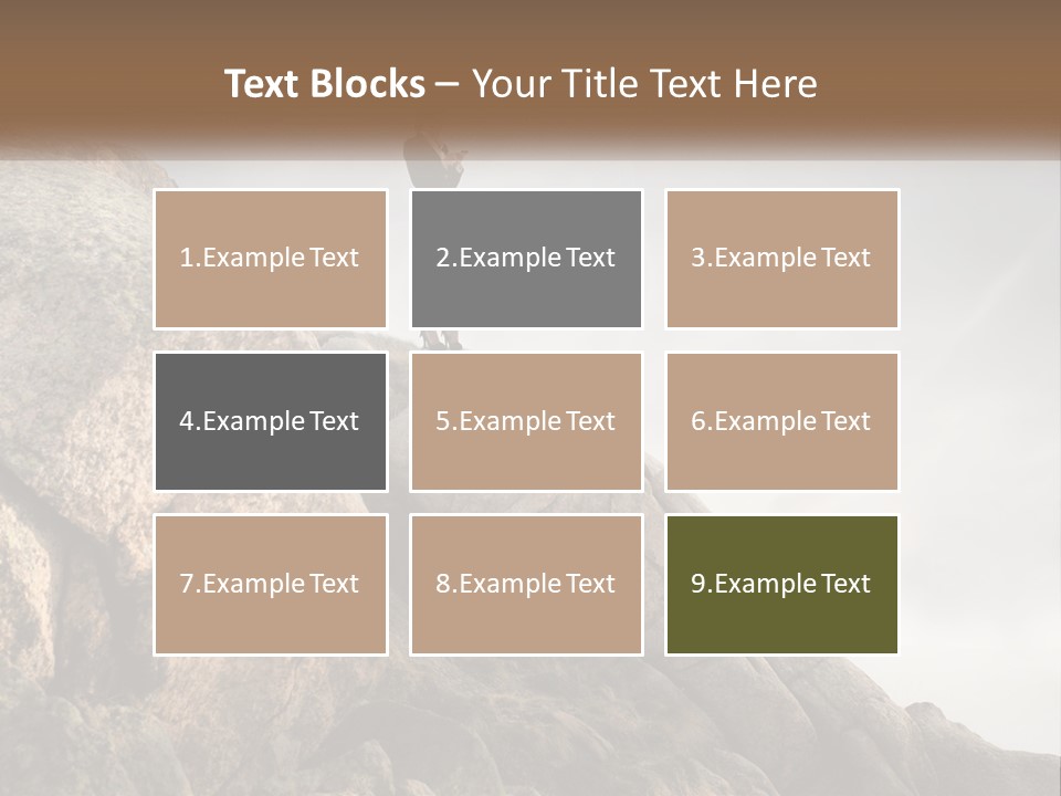 A Man In A Suit Standing On A Rock PowerPoint Template