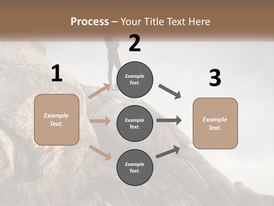 A Man In A Suit Standing On A Rock PowerPoint Template