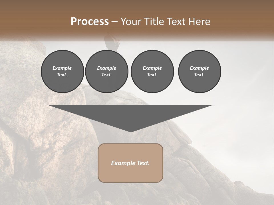 A Man In A Suit Standing On A Rock PowerPoint Template