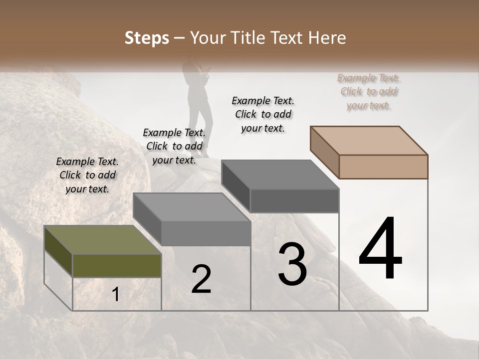 A Man In A Suit Standing On A Rock PowerPoint Template