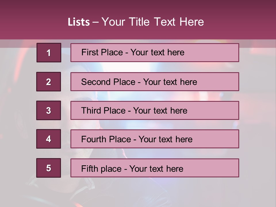 A Man Driving A Car With A Red Light In The Background PowerPoint Template