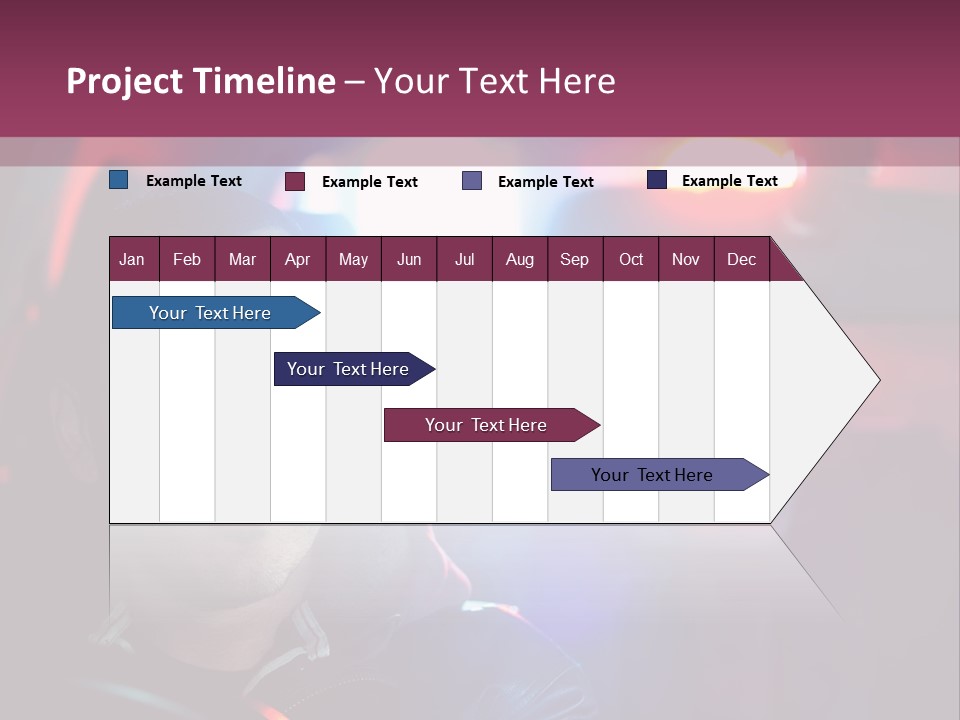A Man Driving A Car With A Red Light In The Background PowerPoint Template