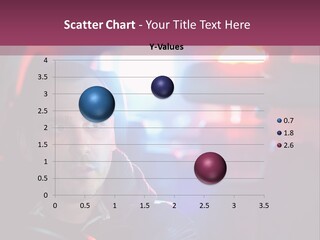 A Man Driving A Car With A Red Light In The Background PowerPoint Template