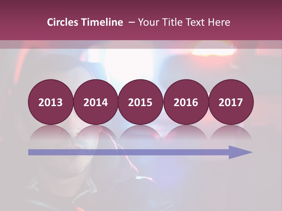 A Man Driving A Car With A Red Light In The Background PowerPoint Template