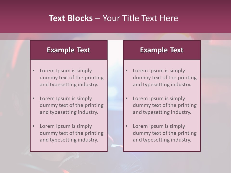 A Man Driving A Car With A Red Light In The Background PowerPoint Template