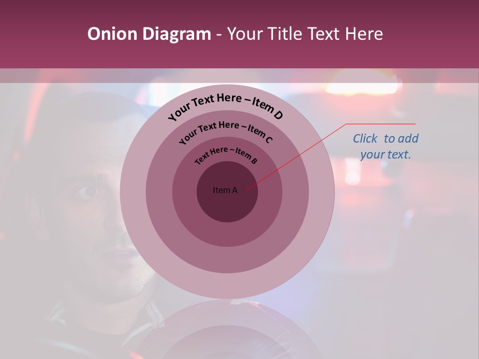 A Man Driving A Car With A Red Light In The Background PowerPoint Template