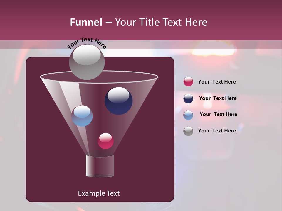 A Man Driving A Car With A Red Light In The Background PowerPoint Template