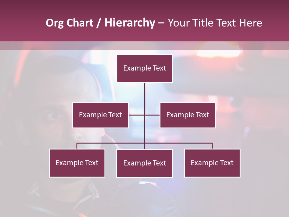 A Man Driving A Car With A Red Light In The Background PowerPoint Template