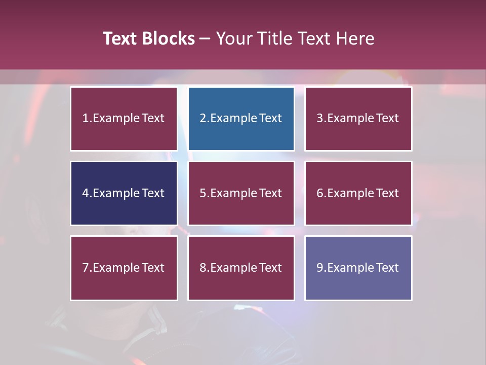 A Man Driving A Car With A Red Light In The Background PowerPoint Template