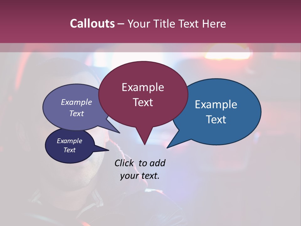 A Man Driving A Car With A Red Light In The Background PowerPoint Template
