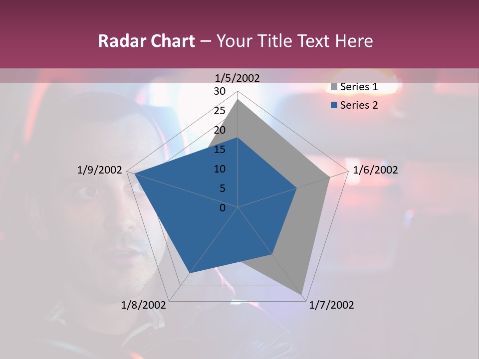 A Man Driving A Car With A Red Light In The Background PowerPoint Template