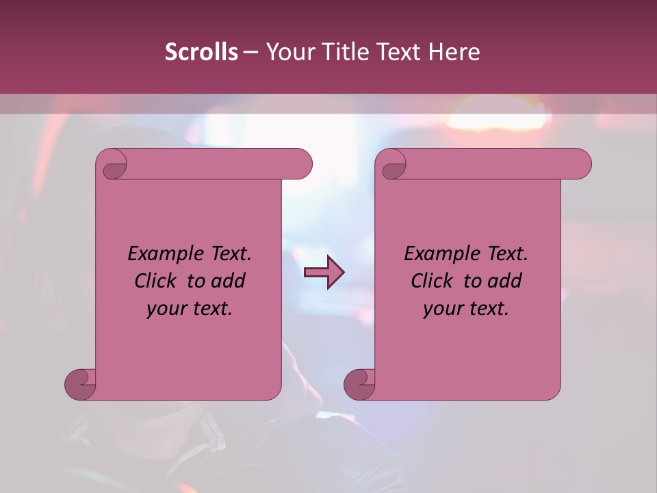 A Man Driving A Car With A Red Light In The Background PowerPoint Template