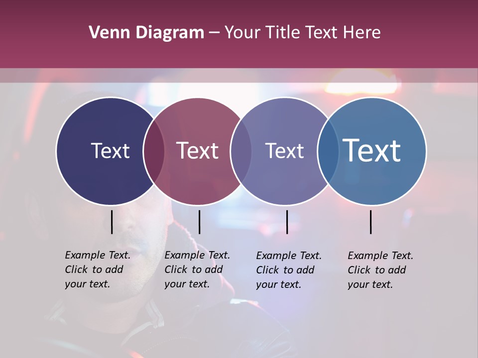 A Man Driving A Car With A Red Light In The Background PowerPoint Template