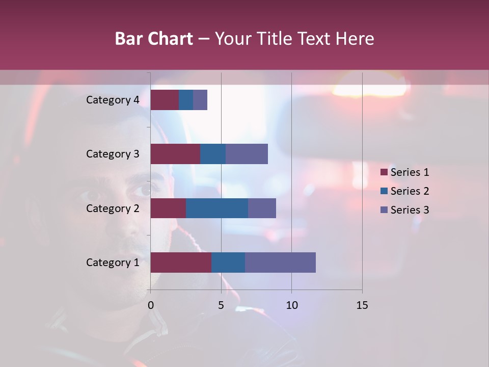 A Man Driving A Car With A Red Light In The Background PowerPoint Template