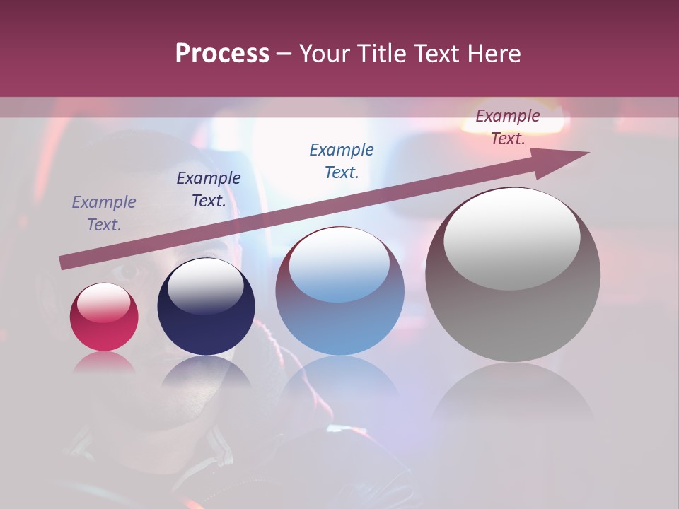 A Man Driving A Car With A Red Light In The Background PowerPoint Template