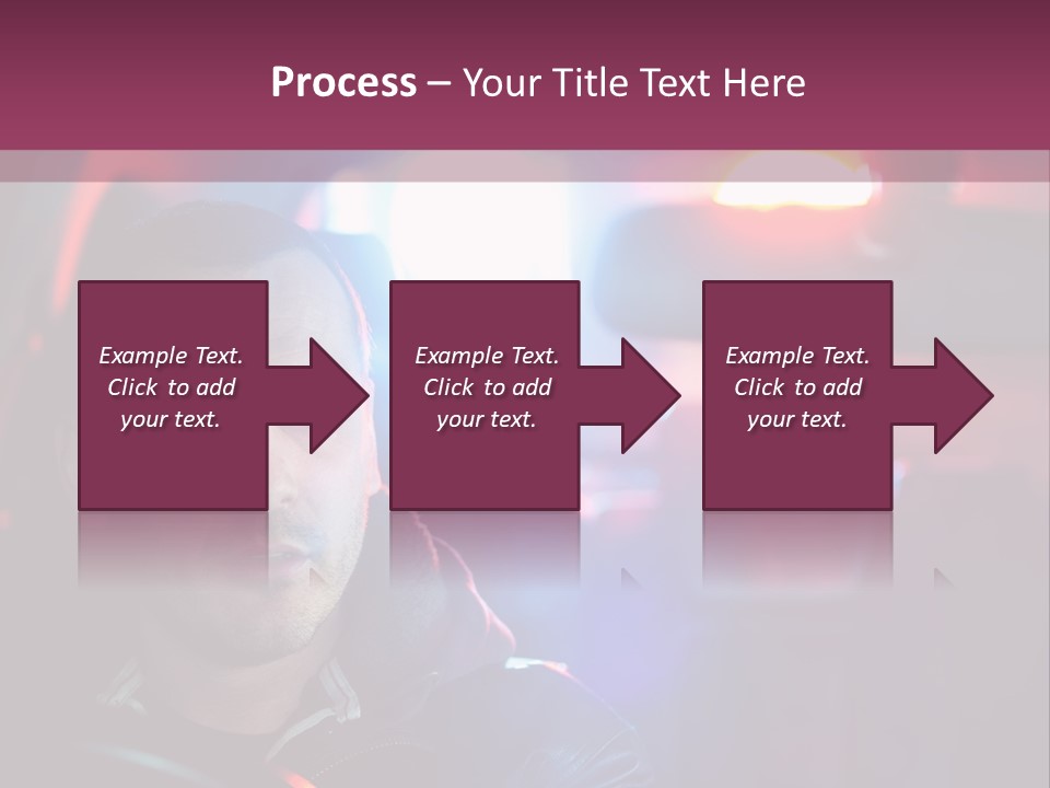 A Man Driving A Car With A Red Light In The Background PowerPoint Template