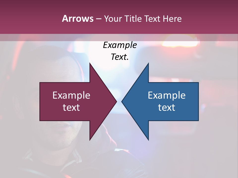A Man Driving A Car With A Red Light In The Background PowerPoint Template