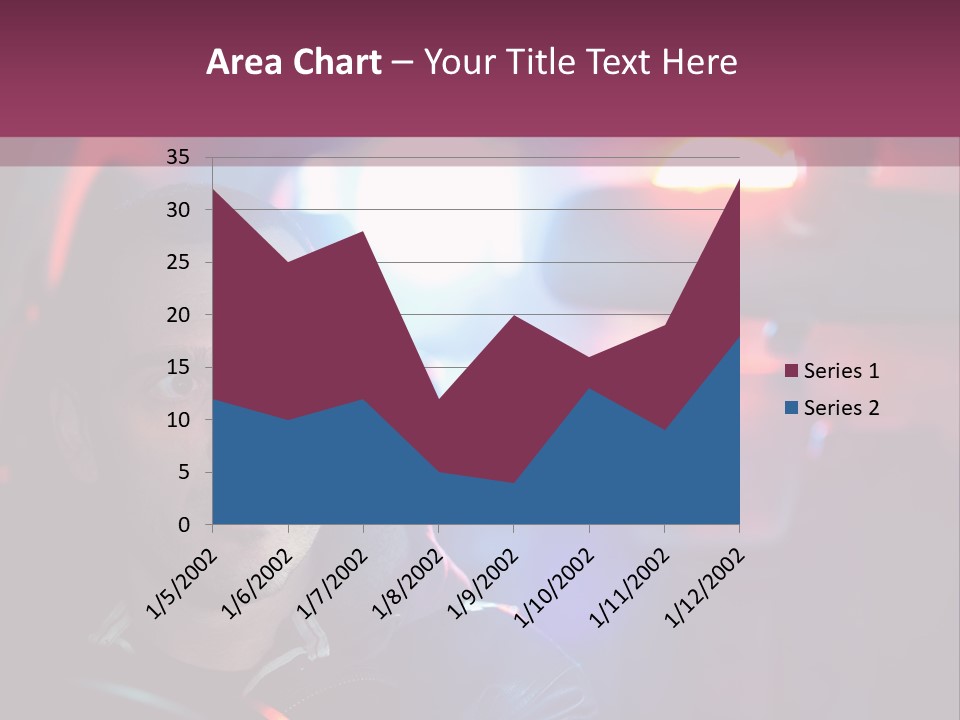 A Man Driving A Car With A Red Light In The Background PowerPoint Template
