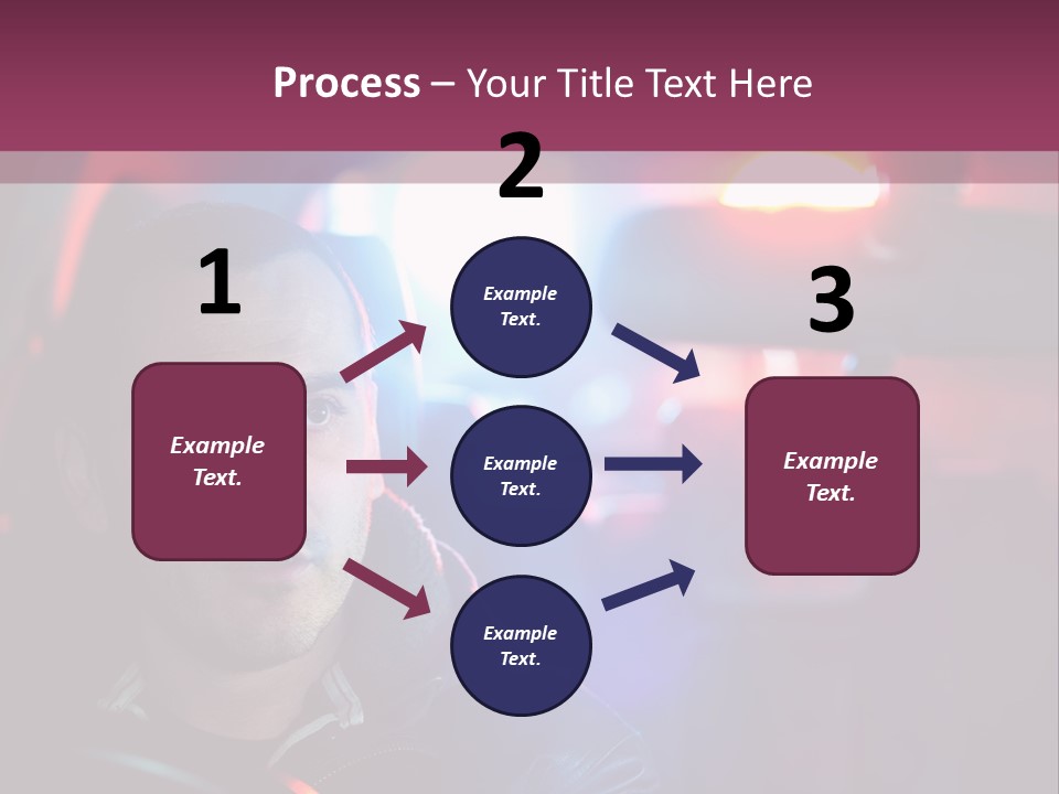 A Man Driving A Car With A Red Light In The Background PowerPoint Template