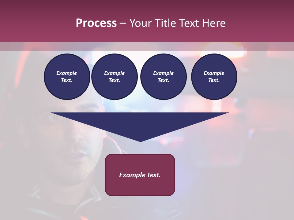 A Man Driving A Car With A Red Light In The Background PowerPoint Template