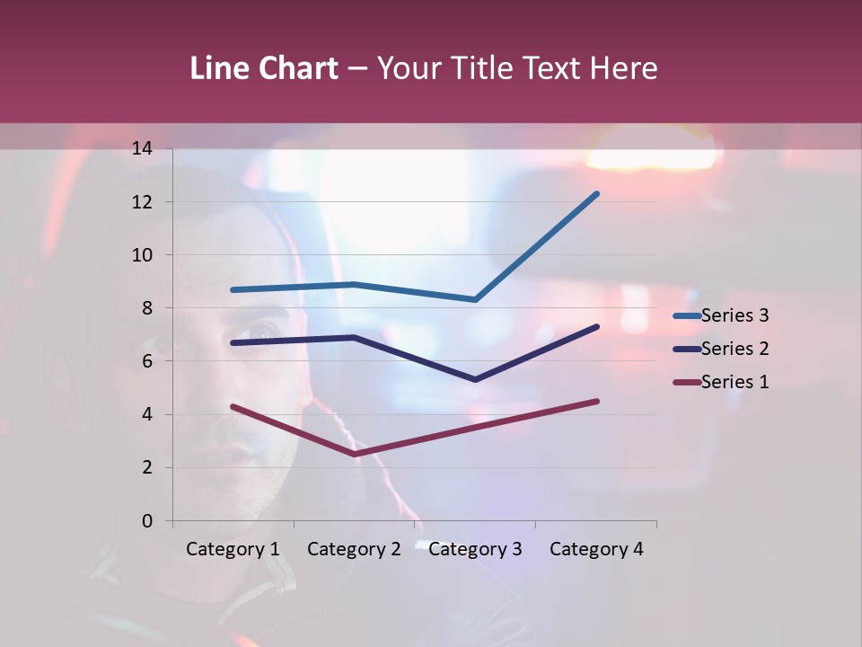 A Man Driving A Car With A Red Light In The Background PowerPoint Template