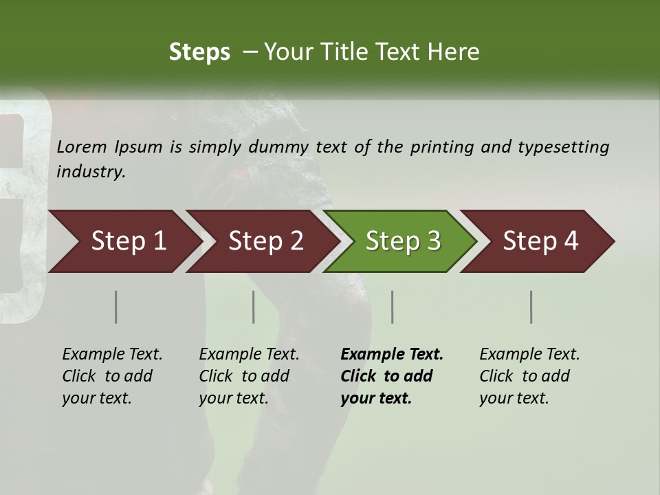 A Soccer Player Is Covered In Mud With A Green Field In The Background PowerPoint Template