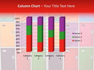 A Wall Of Colorful Lockers With A Name Of Presentation PowerPoint Template