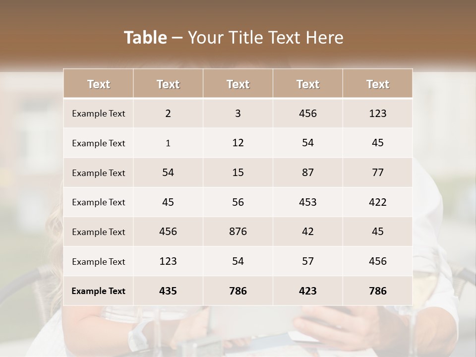A Man And Woman Sitting At A Table With A Tablet PowerPoint Template