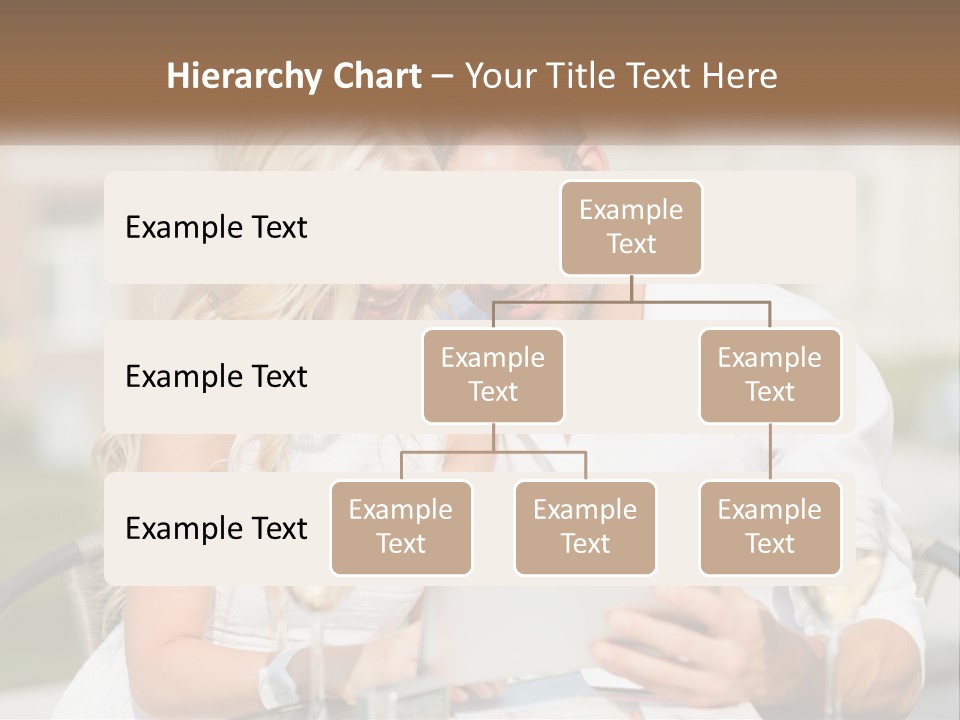 A Man And Woman Sitting At A Table With A Tablet PowerPoint Template