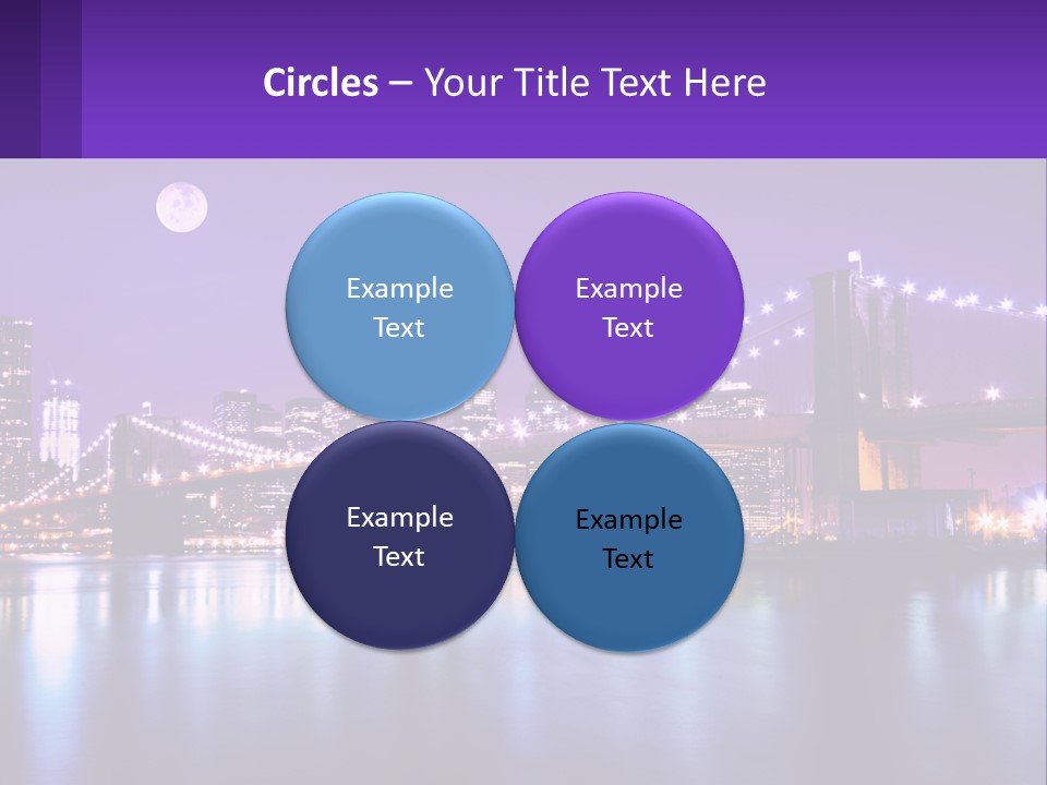 A Bridge Over Water With A City In The Background PowerPoint Template