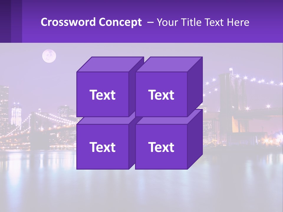 A Bridge Over Water With A City In The Background PowerPoint Template