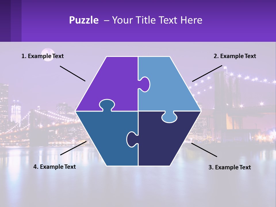 A Bridge Over Water With A City In The Background PowerPoint Template